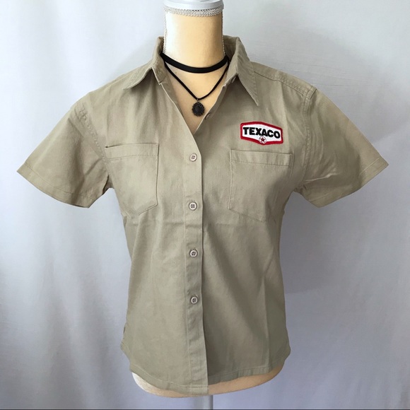 Vintage Tops - Vintage NWOT Almost Legal Texaco Button Down Shirt